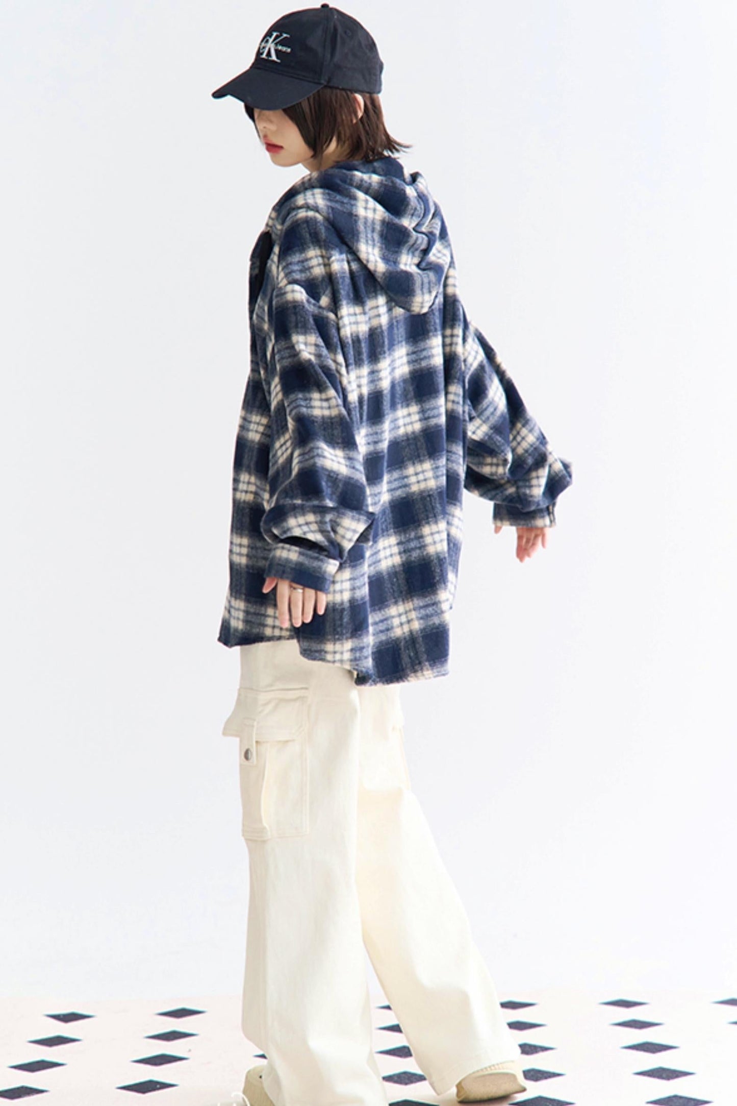 Peplum Hoodie Check