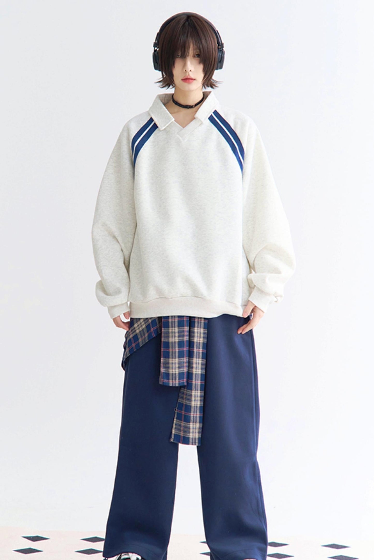 Insert Top Stripe Sleeve Relaxed