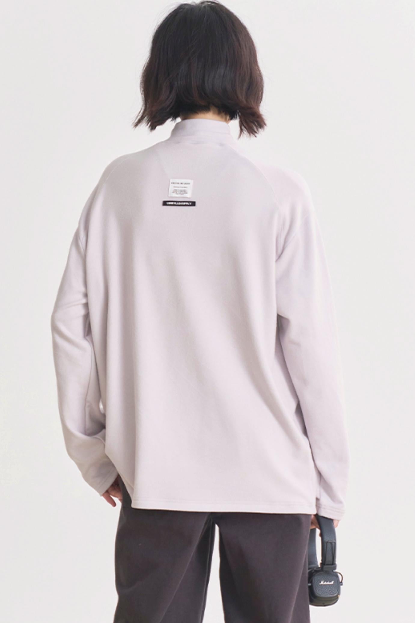 Gravity Museum Flower Turtleneck Loose Damenmodell Frühling/Herbst T-Shirt