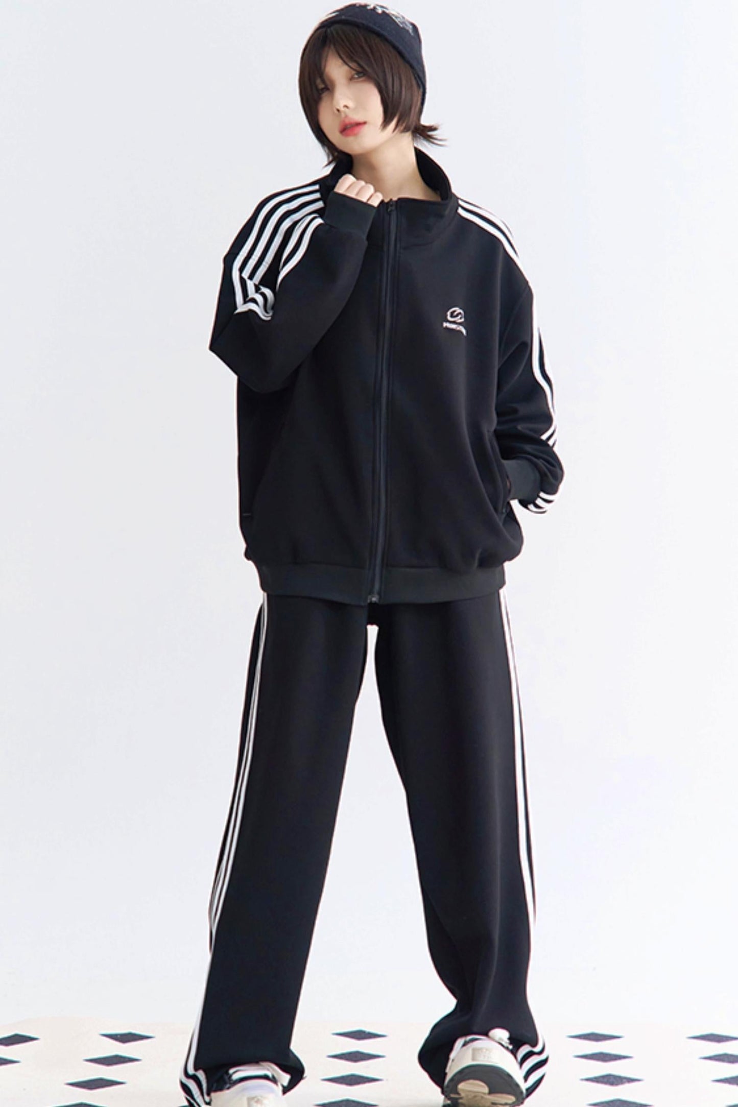 Museum Style Pants and Setup Zip Jacket