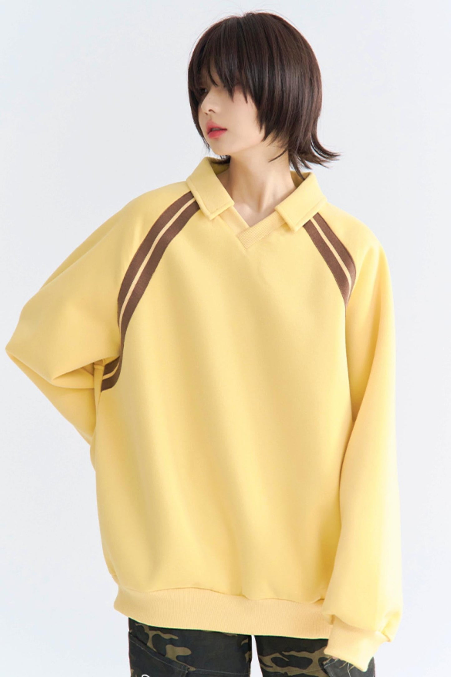 Insert Top Stripe Sleeve Relaxed