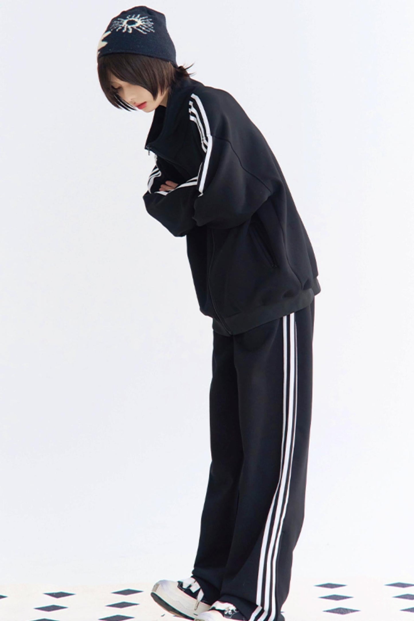 Museum Style Pants and Setup Zip Jacket