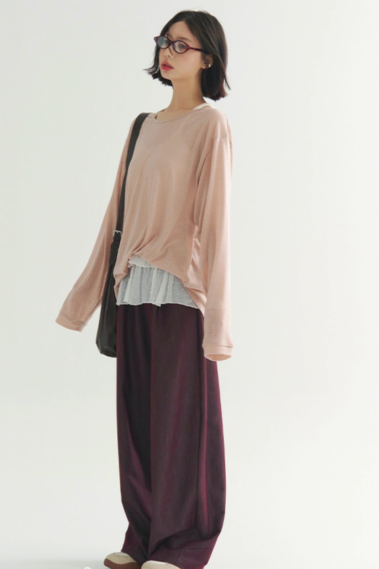 Lightweight Sheer V-Neck T-Shirt