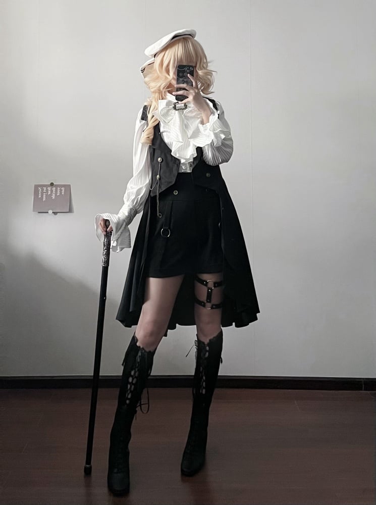 Schwarze Lolita-Weste von Ouji Fashion