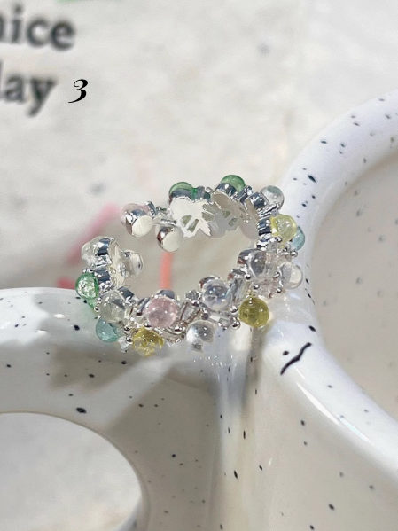 Collier et bracelet en forme d'ourson en gélatine Macron Y2K