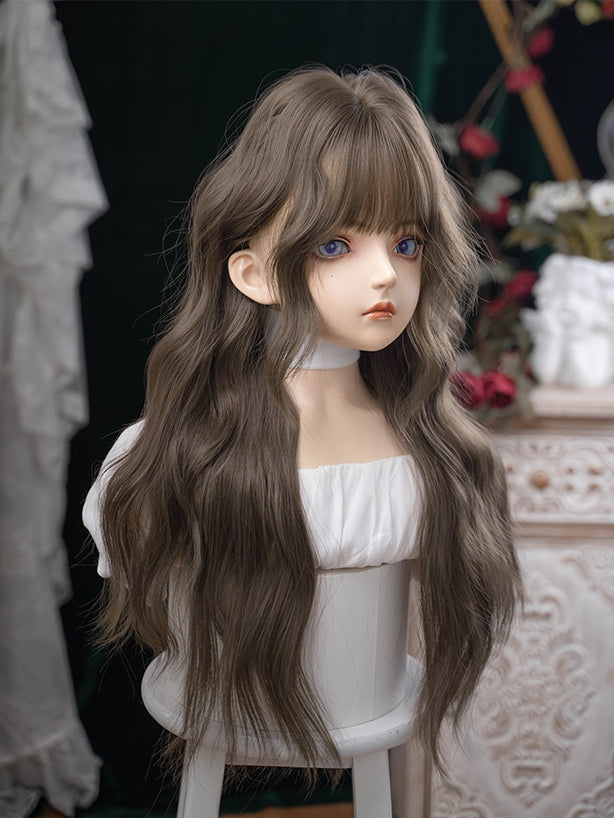 With Brown Bangs Air 72CM Wig Wavy Length