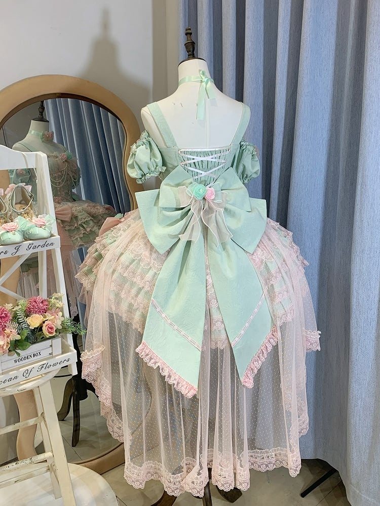Jumper Pink Green Dress Skirt and Lolita Princess Flower Hanayome Fairy