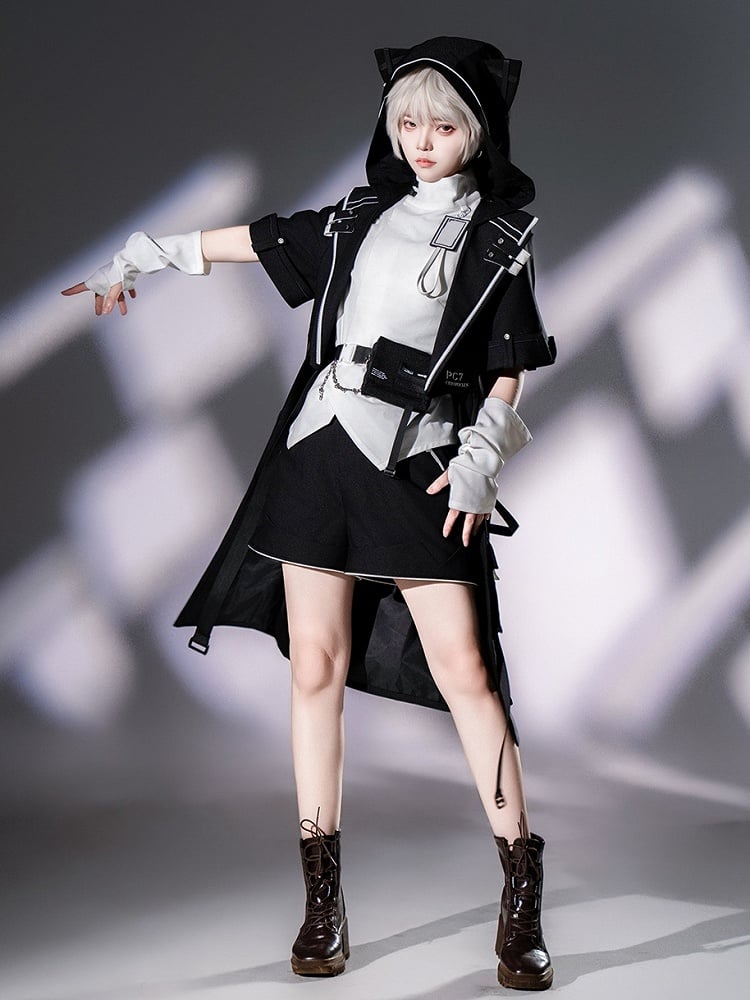 Black Ouji Shorts Techwear Lolita Cyberpunk Urban