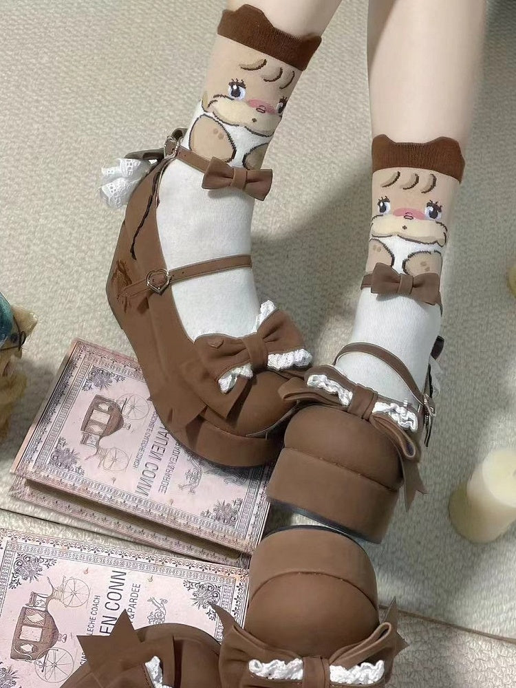 Schuhe Back Mary Multi-Tiered - Jane Plateau Lolita Lace