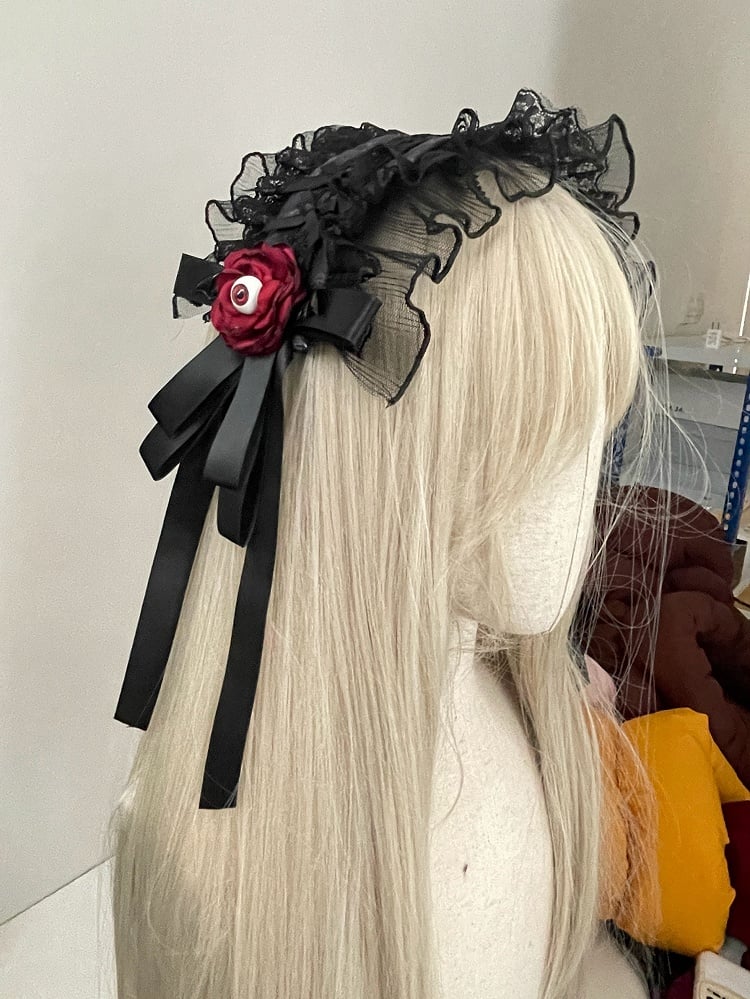 Schwarz/Weißes Haarband