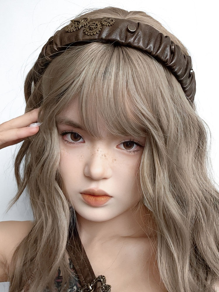 ダークブラウンのスチームパンクヘアバンド