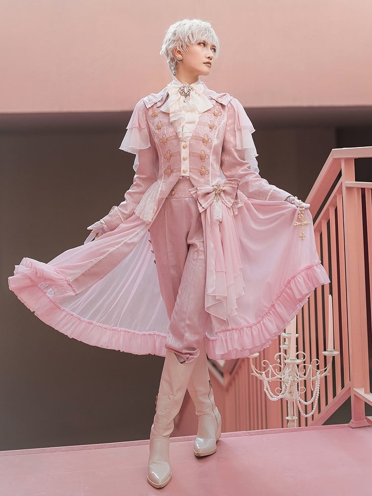 Pink Sakura Fashion Cape Style Design Coat Ouji Prince