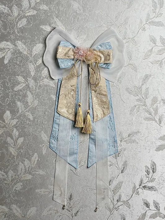 Big Purple Hairclip Bowknot Pink / Blue