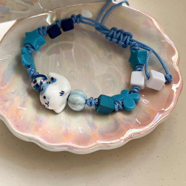 Star And Cat Color Decorated 3 Options Bracelet