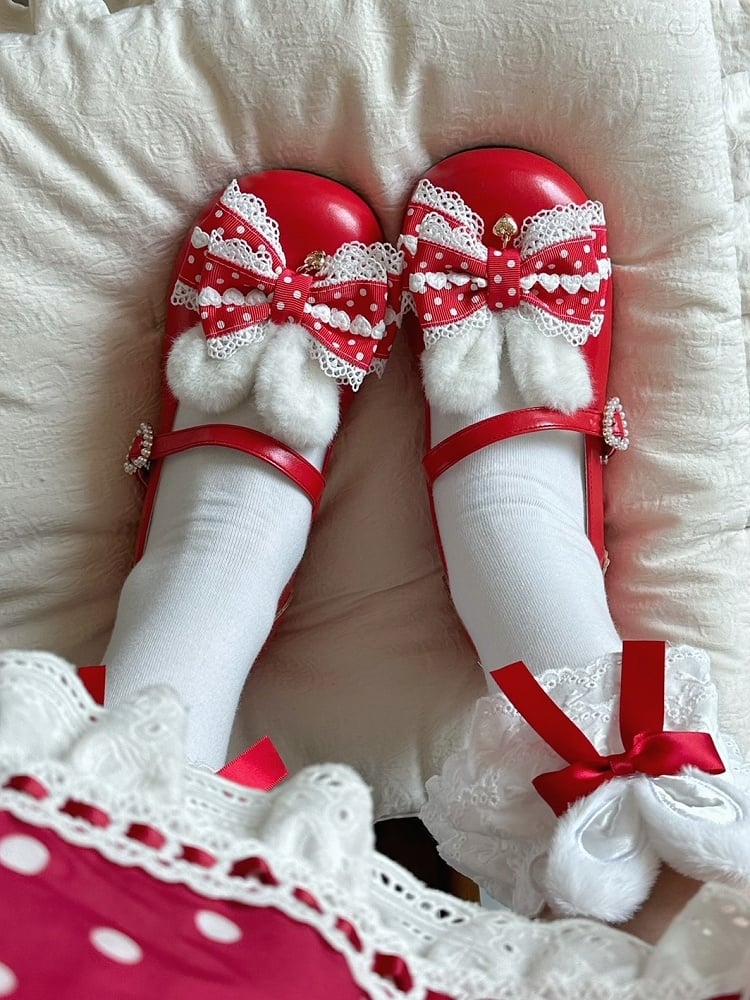 with Bow Shoes Red at Mary Jane Top Sweet Lolita