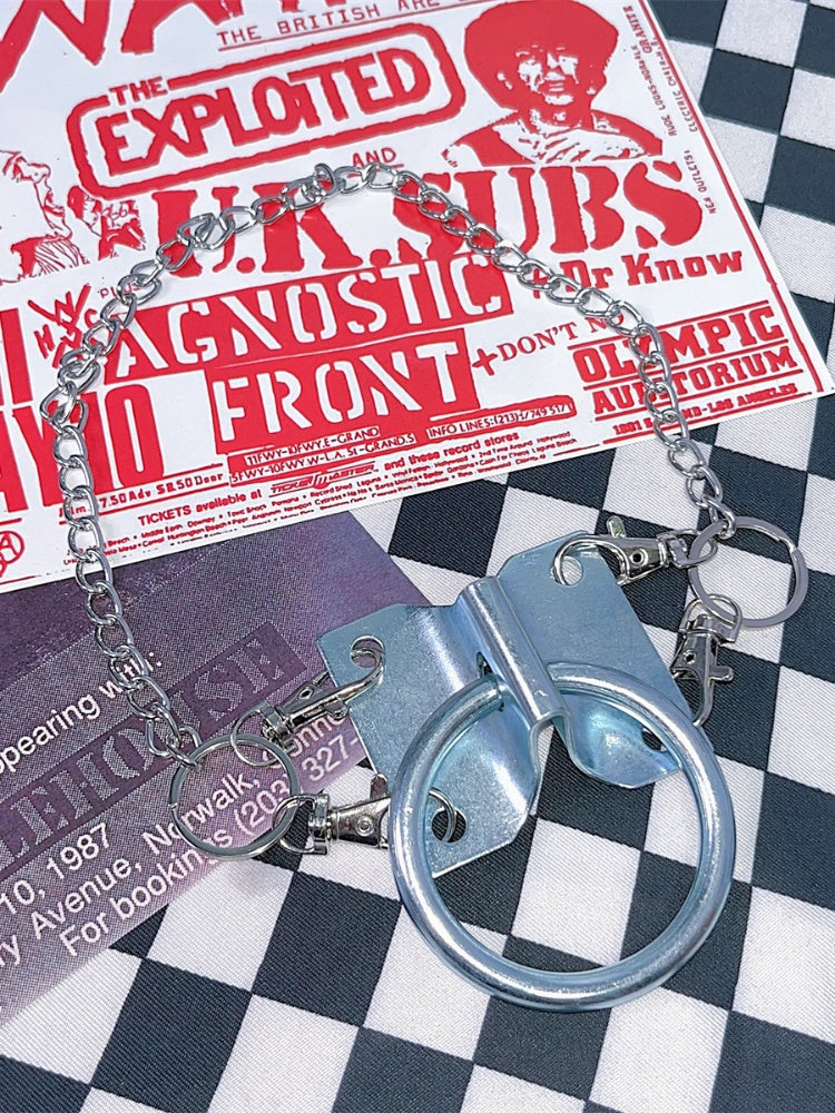 Y2K Ring-shaped Metal Necklace