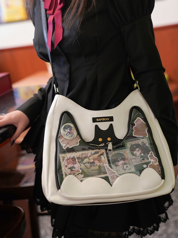 Design White Crossbody Bat Bag Ita