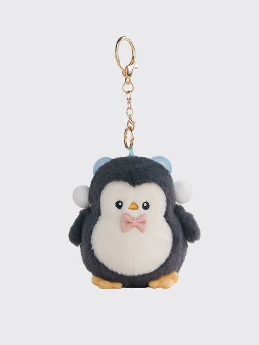 Dark Grey Cute Penguin-shaped  Plushie Coin Purse Key Chain