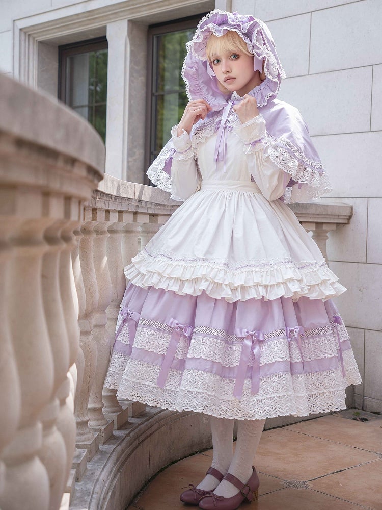Bunny Purple Cape Hood White Ears Blue /