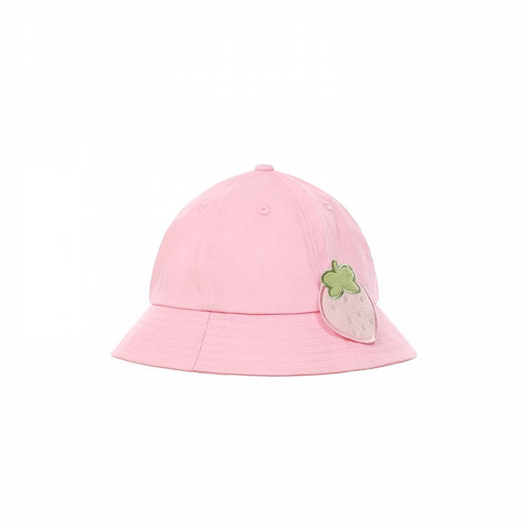 Hat Applique Light Strawberry Pink/Wine Red