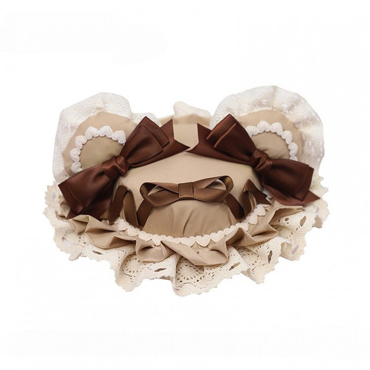 Accents and Trimmings Bow Lolita Ear Mini – with Color Sweet Hat Lace Bear Options 3