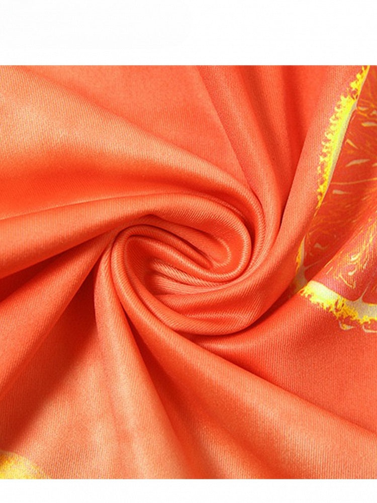 Holiday Orange Tube Sacrf Dress With