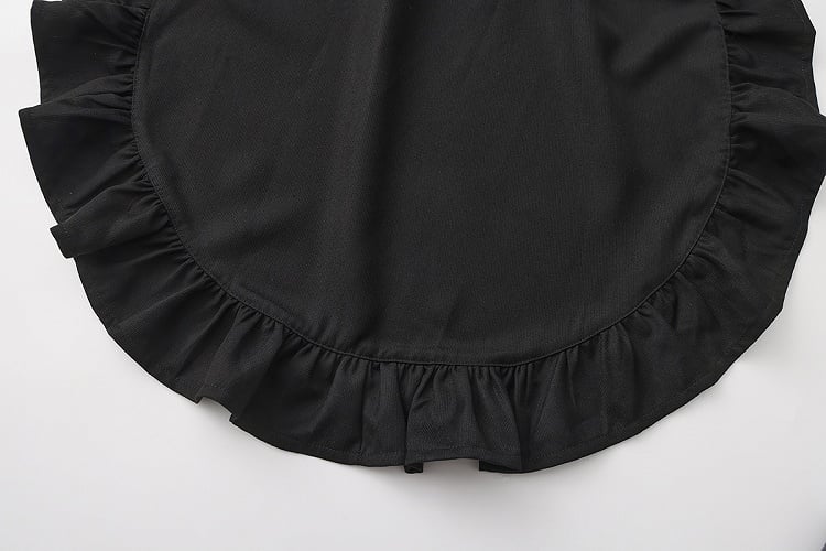 Kragen Revers Ouji Detail Weste Rüschen Schleppe Lolita Abnehmbar Schwarz mit
