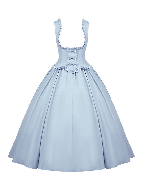 Classic Jumper Ruffle Bust Lolita Dress Under Trimming Skirt Edge Scalloped Elegant Blue