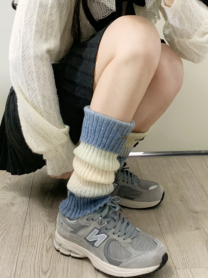 Coffee Y2K Knitted Leg Warmers