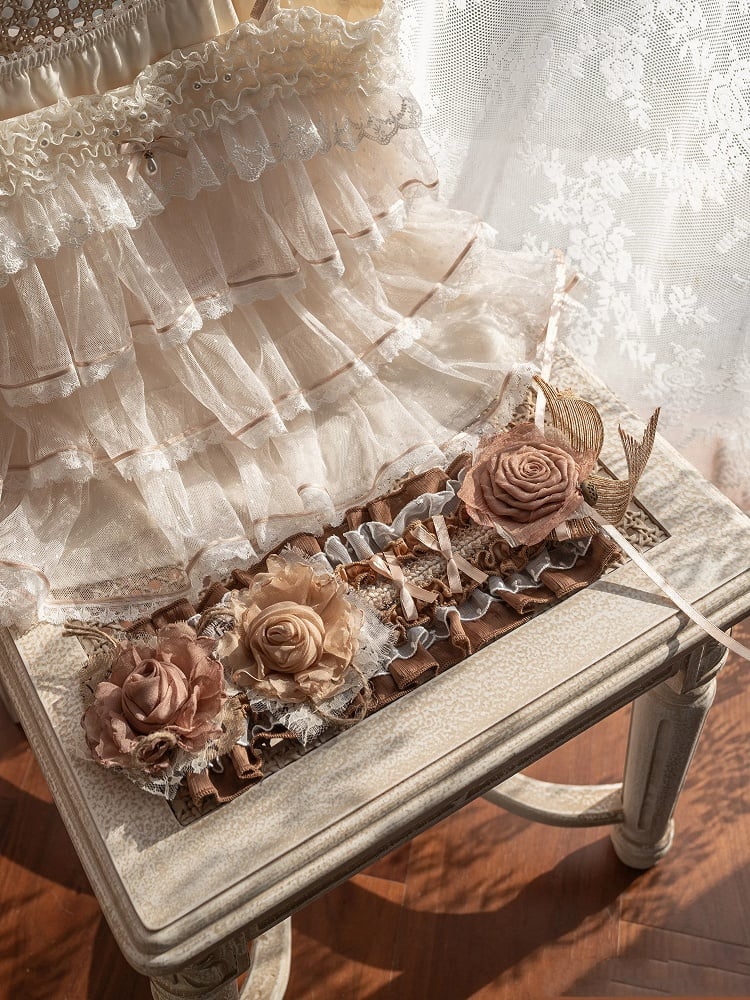 Kaffee / Haarband Floral Lila