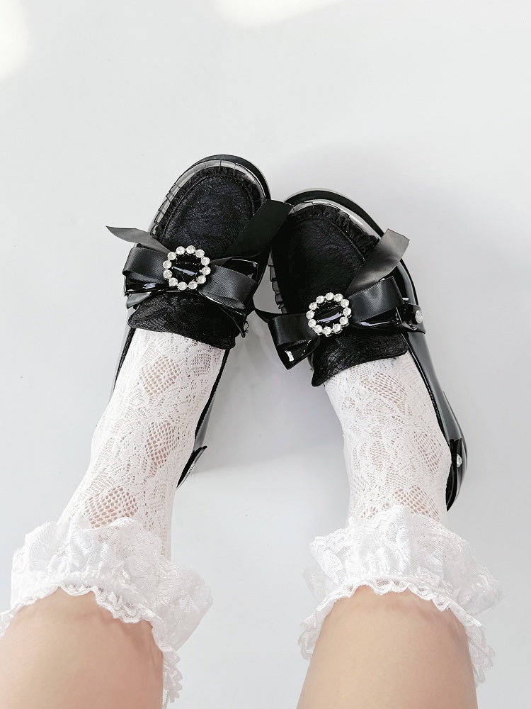 Loafer bei Bow Kei Shoes Top Slip-in Fit Schwarz Jirai