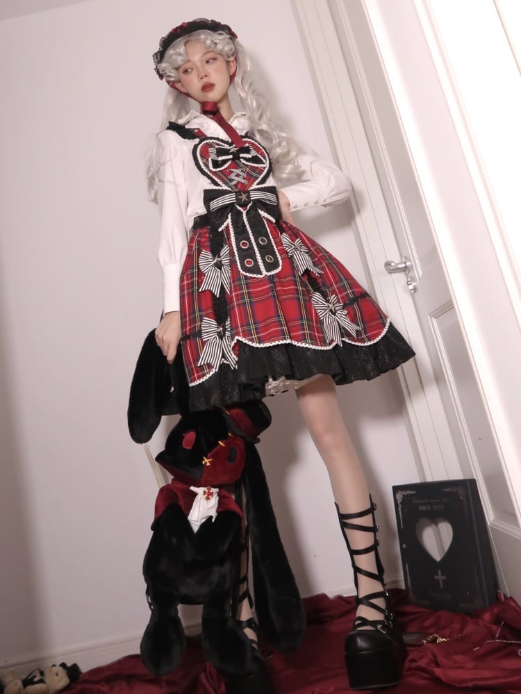 Vampirhase Dracula Gothic Tasche Schwarz und Rot