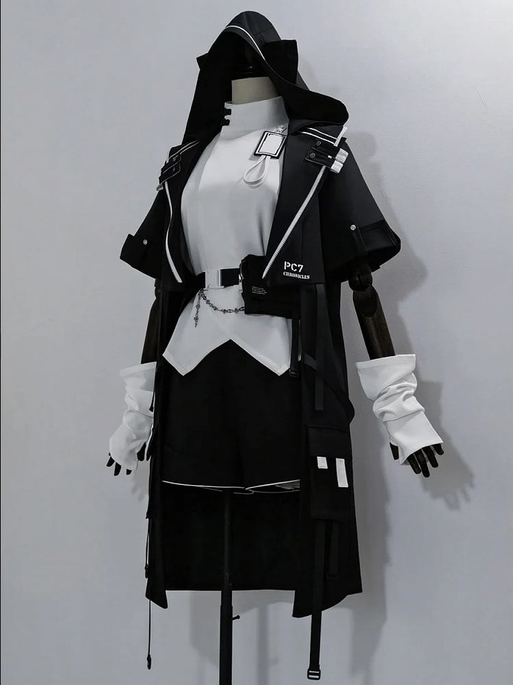 Hooded Cat Black Ears Ouji Coat Techwear Fashion Cyberpunk