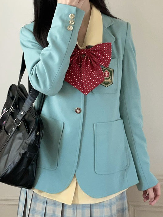 Yellow Notched Collar JK Uniform Shirt