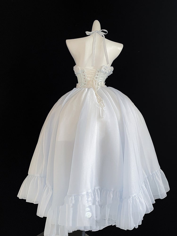 Blue Long Drawstring Under Skirt