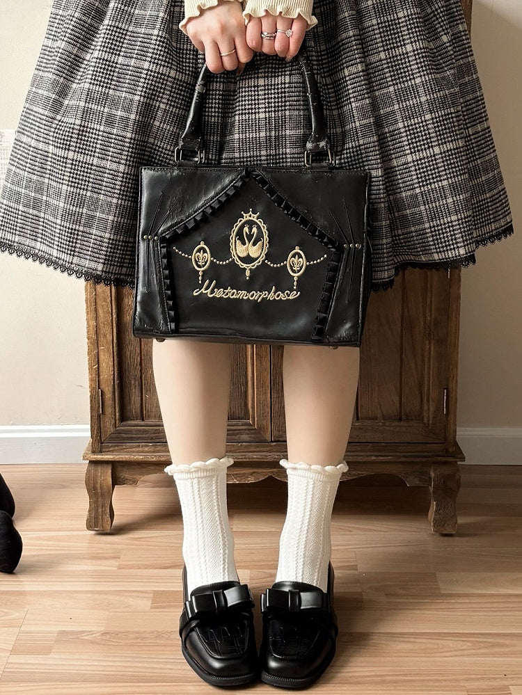 Loafer-Oberteil mit Schleife, Slip-in-Schuhe, Schokolade/Schwarz