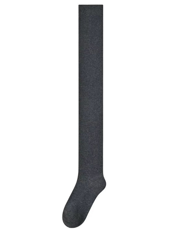 Black Grey Overknee Stockings Thicken Version