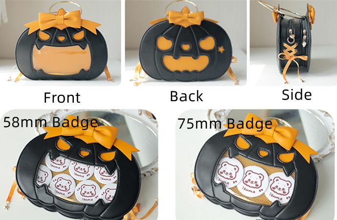 Halloween Schwarzer Kürbis Ita Tragetasche