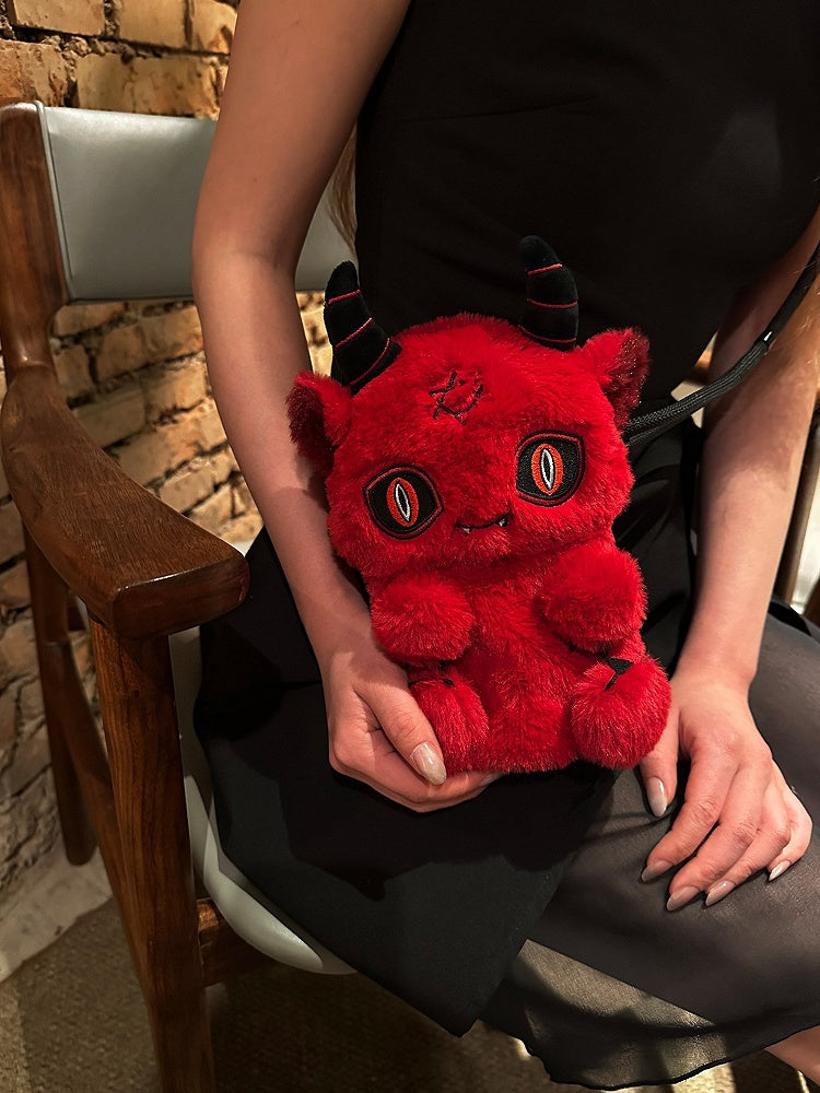 Y2K Plush Doll Bag Red Devil Gothic