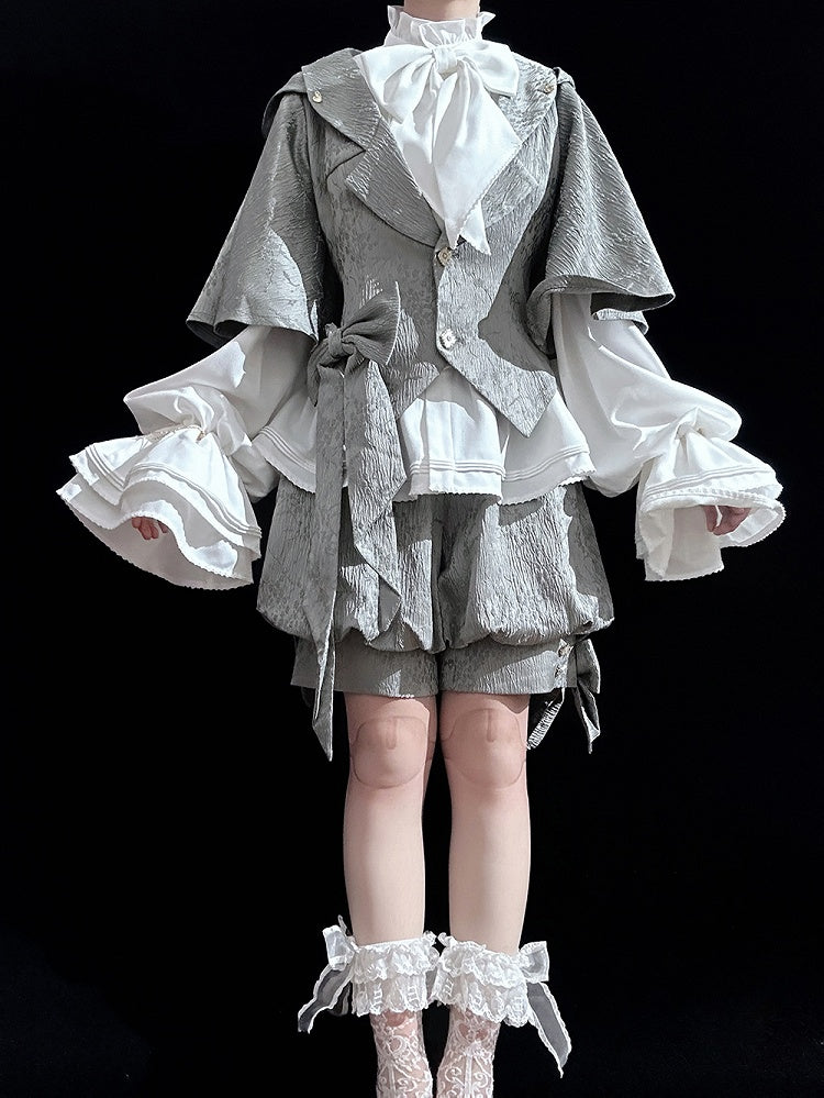Ears Jacket Hood Gray Ouji Bunny Oversized Fashion with