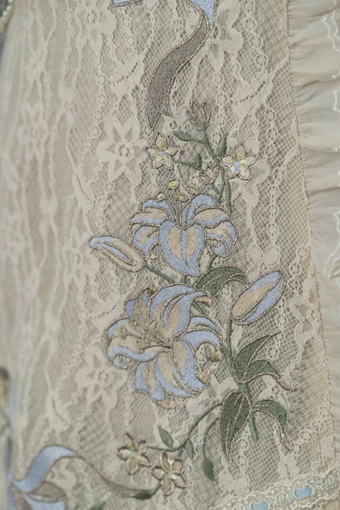 ブルー/パープル/グレーのリリーエプロン