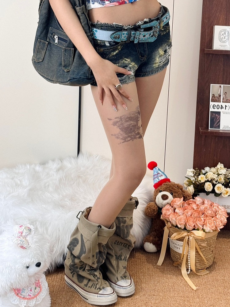 Print Bittersweet Tights Nude Skeleton