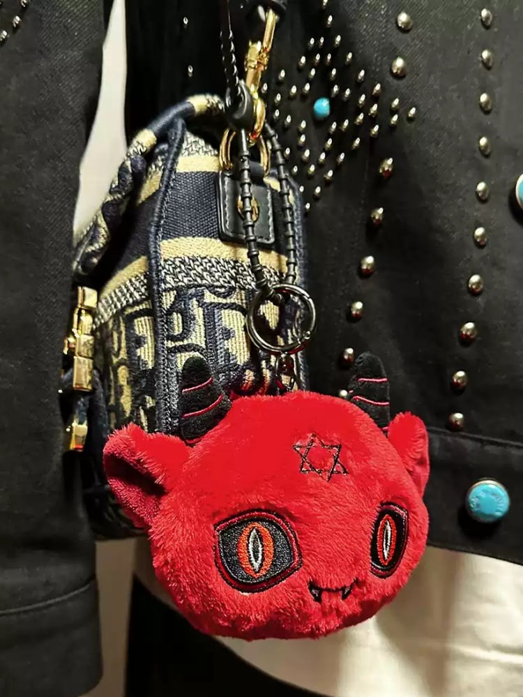 Red Devil Gothic Plüsch Schlüsselanhänger