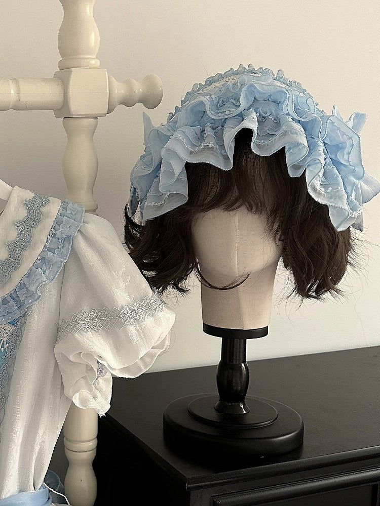 Bowknot Haarband Blau Rüschen