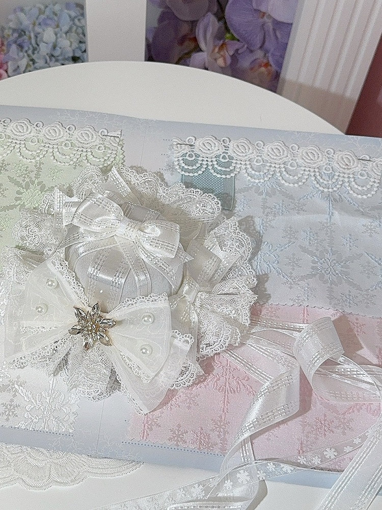 Decorated Details 5 Mini Hat Beaded Bowknot Options Color Rhinestone And Trim Lace