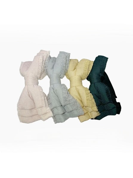 Lace Green Bow Details KC Lolita Pink/Yellow/Gray/Dark with