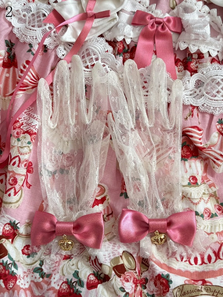 Crown/Heart Bowknot Lace Gloves Options Charm 16
