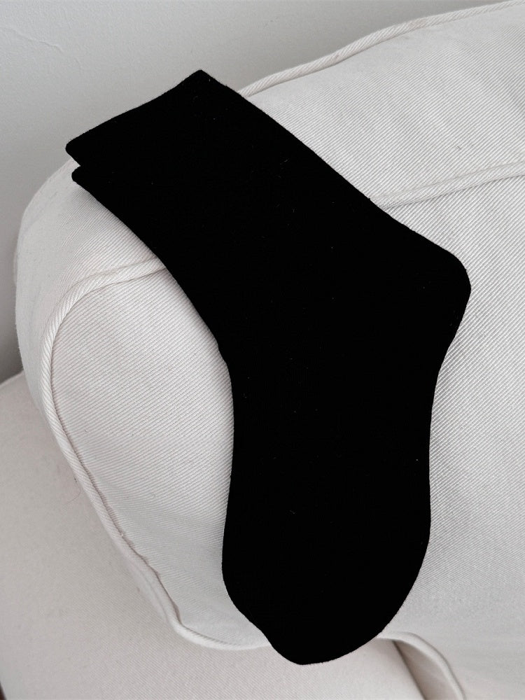 Weiße/Hellgraue/Dunkelgraue/Dunkelrote/Schwarze Baumwoll-Kalbsocken