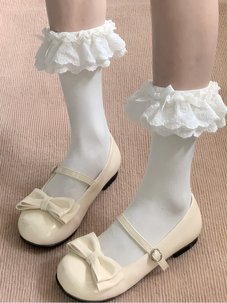 Lolita Mary Janes mit mittlerem Absatz Tea Sweet – Partyschuhe Gelb