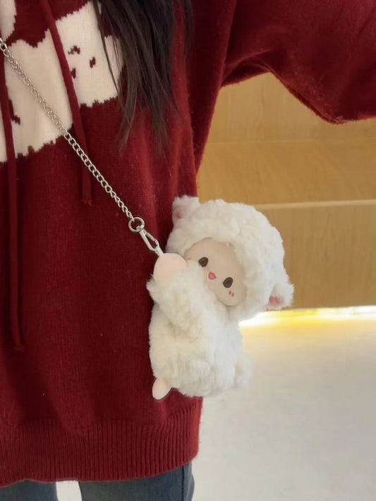 Cute Little Lamb White Plush Backpack/Crossbody